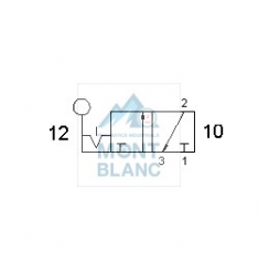322 LL90 Distribuitor pneumatic levier actionat manual 90° 3/2 G1/4 bistabile - imagine 2