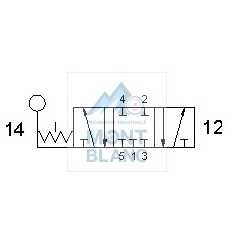 5243C LL90, 5243A LL90,  5243P LL90 Distribuitor pneumatic actionare maneta 90°, trei pozitii stabile - imagine 4