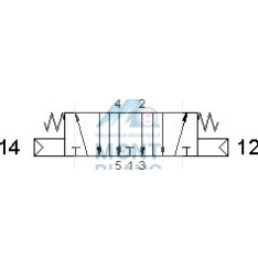 5213A CC, 5223A CC Distribuitor comanda pneumatica 5/3 dubla comanda, centru deschis. - imagine 2