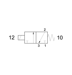 ELECTROVALVA 3/2 G1/8 NC - imagine 3