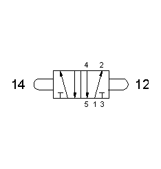 Microvalva 5/2 1/8" - 521 2P cu dubla actionare mecanica - imagine 2