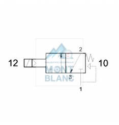 322 MEX Distribuitor pneumatic cu actionare electrica 3/2 G1/4 ATEX NC, revenire arc, fara bobina - imagine 1