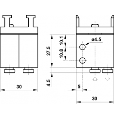 Microvalva pneumatica 5/2 cu racorduri rapide Ø4 mm, monostabil revenire cu arc, corp compact monobloc - imagine 2