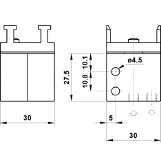 Microvalva pneumatica 5/2 M5, actionare mecanica, revenire cu arc - imagine 2
