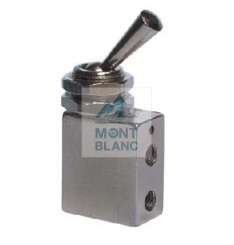 Microvalva Actionare Mecanica 3/2 NC Filet M5 Lateral prindere panou, Actionare Parghie