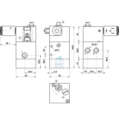 DISTRIBUITOR PROGRESIV  COMANDA ELECTRICA G1/4 - imagine 2