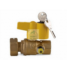 ROBINET PENTRU GAZ  G3/4"X1" | BLOCARE CU CHEIE |  OLANDEZ | PUNCT DE MASURARE