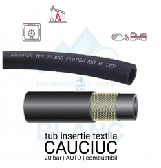 Furtun cauciuc cu insertie textila | 20 bar | combustibil | auto - imagine 2
