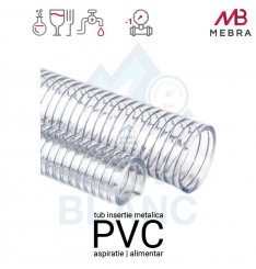 Furtun PVC vacuum insertie metalica | aspiratie | alimentar