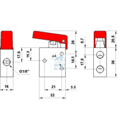 431 MGR Distribuitor Fara Retinere 16 Mm 2/2 1/8"