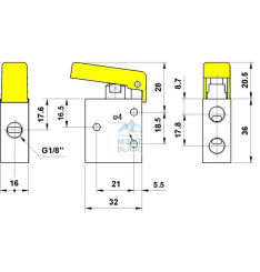 431 MGG Distribuitor Fara Retinere 16 Mm 2/2 1/8"