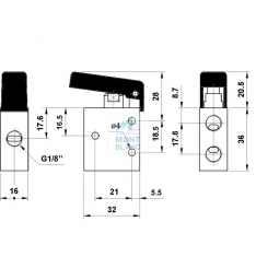 431 MGN Distribuitor Fara Retinere 16 Mm 2/2 1/8"