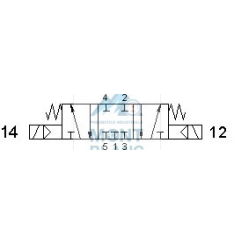 5213C EE, 5223C EE, 5243C EE Distribuitor pneumatic cu actionare electrica 5/3, centrul inchis revenire arc, far - imagine 4