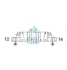 353A EE AS, 353C EE AS, 353P EE AS Distribuitor pneumatic ISO3 5/3 actionat electric pilotare separata- fara bob - imagine 8