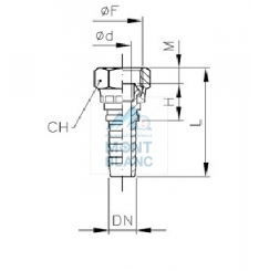 Fiting Hidraulic BSP Feminin Drept, Etanșare Con 60° - imagine 2