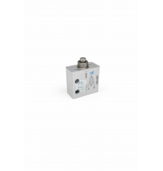 Microvalva pneumatica 2/2 NC cu racord M5 actionare mecanica, revenire cu arc