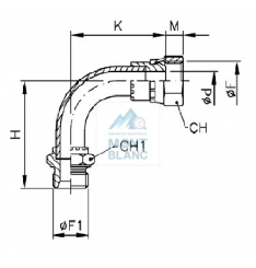 Fiting Hidraulic BSP 90° Mascul-Feminin - imagine 2