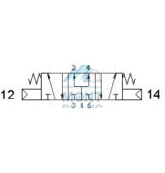 353C CC, 353A CC, 353P CC Valva pneumatica ISO3 dublu comanda pneumatica 5/3 - imagine 4